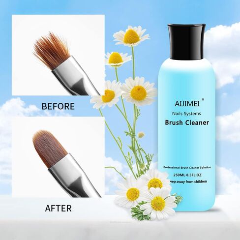 AIJIMEI Acrylic Nail Brush Cleaner Acrylic Brush Cleaner Liquid Acrylic Paint Brush Cleaner Nails Artist Acrylic Brush Cleaner 120ml/4 FL.OZ in Saudi Arabia