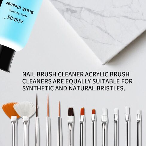 AIJIMEI Acrylic Nail Brush Cleaner Acrylic Brush Cleaner Liquid Acrylic Paint Brush Cleaner Nails Artist Acrylic Brush Cleaner 120ml/4 FL.OZ in Saudi Arabia