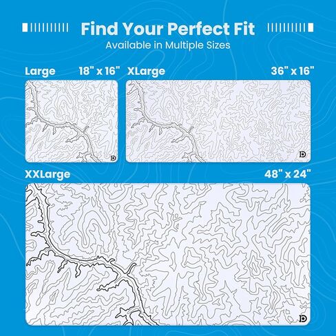 Foundr Topograph Canyon Deskpad Full XL Desk Desk Desk Desk Desk Mamer مع حواف مخيط 5 ملم غير قابلة للانزلاق مقاومة للماء كمبيوتر محمول كمبيوتر Mousepad للمكتب والمنزل-36 × 16 في in Kuwait