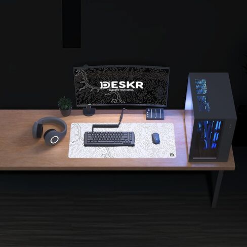 Foundr Topograph Canyon Deskpad Full XL Desk Desk Desk Desk Desk Mamer مع حواف مخيط 5 ملم غير قابلة للانزلاق مقاومة للماء كمبيوتر محمول كمبيوتر Mousepad للمكتب والمنزل-36 × 16 في in Kuwait