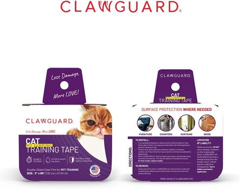 CLAWGUARD Bundle Pack – Dog Scratch Protection Tape Single-Sided 10 Pack Sheets and Cat Training Tape Anti Scratch Cat Deterrent Double-Sided 10 Pack Sheets. Dog & Cat Furniture Protector Pack in Saudi Arabia