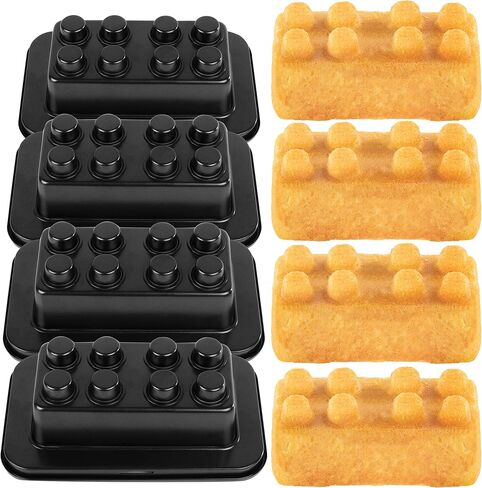 CucinaPro Brick Building Cake Pan Mold, 2 Pack- Build, Decorate, Stack 9" 3D Shaped Cakes - Adult Birthday Parties, Special Occasion or Celebration Gift, Easy to Use NonStick Oven Bakeware in Saudi Arabia