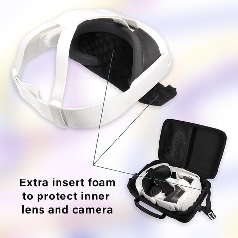 Casesack Case متوافق مع Meta Quest 3S ، 3 ، 2 ، تنظيم حالة سفر لسماعات الرأس VR ووحدة التحكم والملحقات (Purple) in Saudi Arabia