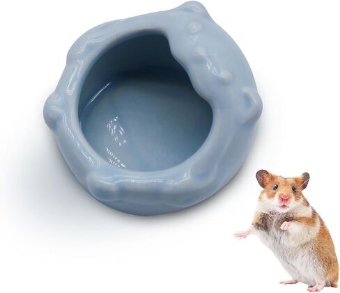 Small Ceramic Pet Hamster Bowl, Easy to Clean Anti Flipping Small Animal Bowls, Hamster Food and Water Bowl for Golden Bears, Rabbits, Hedgehogs, Dutch Pigs, Parrots (Green) in Saudi Arabia