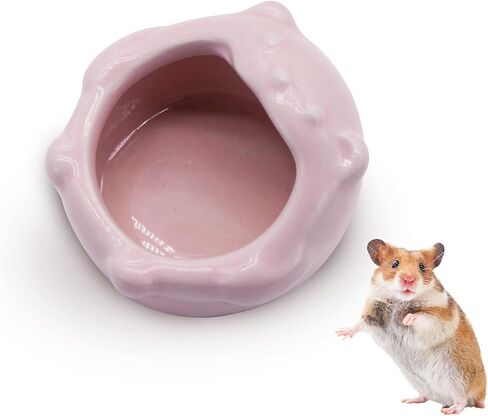 Small Ceramic Pet Hamster Bowl, Easy to Clean Anti Flipping Small Animal Bowls, Hamster Food and Water Bowl for Golden Bears, Rabbits, Hedgehogs, Dutch Pigs, Parrots (Green) in Saudi Arabia