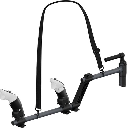 VR Gun Stock for Meta Quest 3S, Compatible with VR Meta Quest 3 Controller Grips, VR Shooting Game Accessories Quest 3S Magnetic Rifle with Shoulder Straps, Enhance Real Feeling (Black) in Saudi Arabia