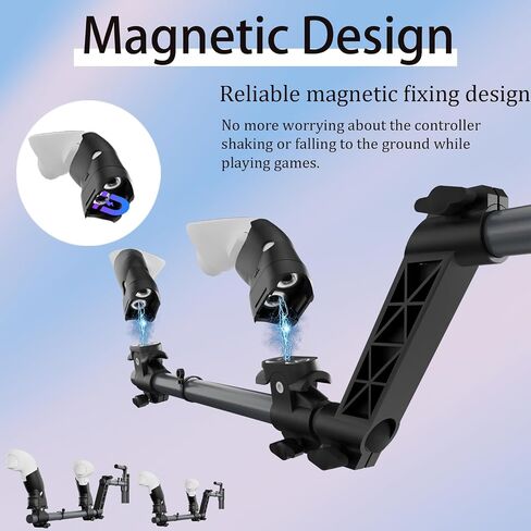 VR Gun Stock for Meta Quest 3S, Compatible with VR Meta Quest 3 Controller Grips, VR Shooting Game Accessories Quest 3S Magnetic Rifle with Shoulder Straps, Enhance Real Feeling (Black) in Saudi Arabia
