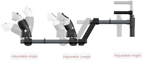 VR Gun Stock for Meta Quest 3S, Compatible with VR Meta Quest 3 Controller Grips, VR Shooting Game Accessories Quest 3S Magnetic Rifle with Shoulder Straps, Enhance Real Feeling (Black) in Saudi Arabia