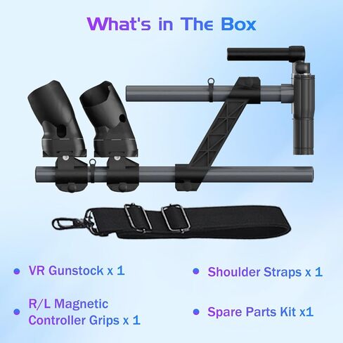 yipuvr vr gun stock متوافق مع VR meta Quest 2 Controller Grips ، VR اطلاق النار إكسسوارات Quest 2 بندقية مغناطيسية لتعزيز الشعور الحقيقي واستقرار التحكم (أسود) in Kuwait