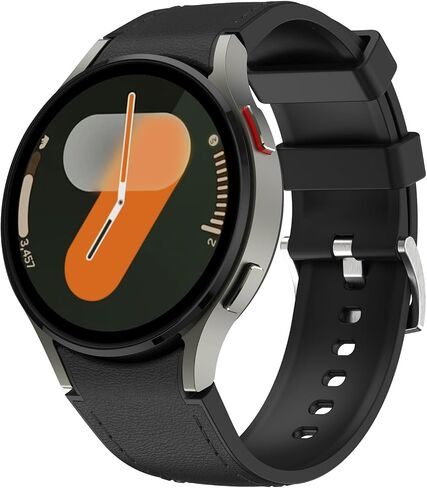 فرقة جلدية متوافقة مع Samsung Galaxy Watch 7 6 5 4 Fe 40mm 44mm نطاقات ، 20 مم No Gap Soft Strap Watch 6 Classic 47mm 47mm 5 Pro 45mm 4 Classic 42mm 46mm للرجال للرجال in Kuwait
