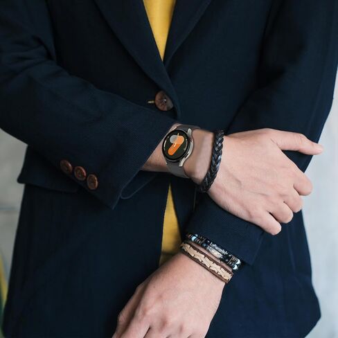 فرقة جلدية متوافقة مع Samsung Galaxy Watch 7 6 5 4 Fe 40mm 44mm نطاقات ، 20 مم No Gap Soft Strap Watch 6 Classic 47mm 47mm 5 Pro 45mm 4 Classic 42mm 46mm للرجال للرجال in Kuwait