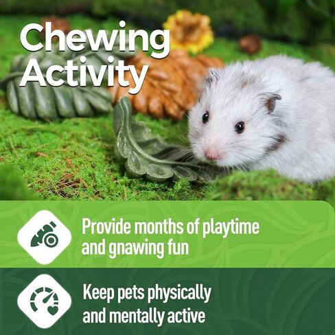 Nibble Strawberries 4Pcs Small Animal Toys, Fruity Chews for Hamster Gerbil Guinea Pig Chinchilla Rat Teeth Grinding Boredom Relief & Mental Stimulation in Saudi Arabia