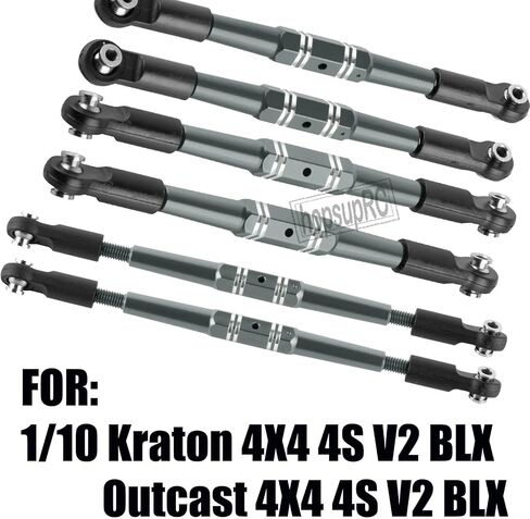 Upgrades Part Adjustable Turnbuckles Camber Links Toe Link for 1/10 Kraton 4X4 4S V2 BLX,Outcast 4X4 4S V2 BLX RC Car.Adjustable Turnbuckles Links Hops Up.Red in Saudi Arabia