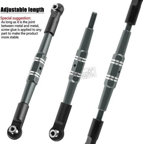 Upgrades Part Adjustable Turnbuckles Camber Links Toe Link for 1/10 Kraton 4X4 4S V2 BLX,Outcast 4X4 4S V2 BLX RC Car.Adjustable Turnbuckles Links Hops Up.Red in Saudi Arabia