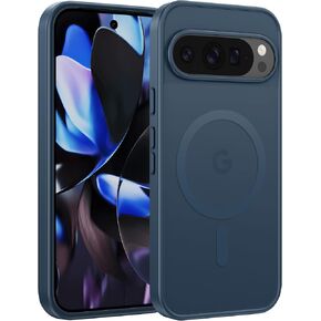 FNTCASE لـ Google Pixel 9A الحالة: غلاف الهاتف الخلوي الشفاف المغناطيسي غير المكسور الصدمات - الدليل العسكري للظهور القاسي في حالة وقائية مضادة للبنجر (6.3 بوصة/أسود)