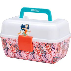 Zebco Youth Tackle Box, Single Lift-Out Tray, Secure Snap Closure