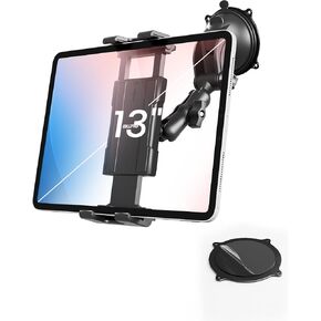 OHLPRO Heavy Duty Super Suction Cup Tablet Holder for Car Dashboard/Windshield, 360° Rotatable Universal iPad Mount for Truck, Compatible with 5"-13" iPad Samsung Tab, Tablet Stand Holder for Window