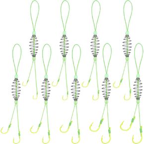 9 Pcs Carp Fishing Hooks 6#-14# Baits Lure Trap Hooks Spring Bait Cage Trap Hooks with Spring Feeder Carp Fishing Tackle