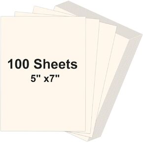 AOBOPLE 100 Sheets Cream Cardstock 12x12 Off White Card Stock,Ivory Cardstock Paper 66lb/180gsm Thick Card Stock Printer Paper for Crafts DIY Projects Card Making Birthday Wedding Decoration