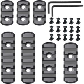 Polymer Picatinny Accessory Rail Single Picatinny Rail, 3 3 3 5 5 7 7 Slots Black