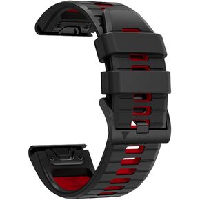 22mm & 26mm Silicone Watch Band for Garmin Fenix 8/7/6/5, Epix/Epix Pro, Forerunner 965/955 - Quick Release Strap Compatible with MARQ, Quatix, Tactix, Enduro & Approach S60/S62/S70