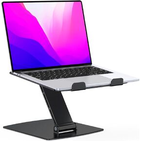 Laptop Stand for Desk, Aluminum Adjustable Foldable Laptop Riser, Ergonomic Computer Stand Compatible with MacBook, Dell, Samsung, Lenovo, 10-16"