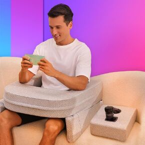 Reading Pillow for Gaming, Extra Large Lap Desk Pillow, Arm Rest Pillow for Adult, Memory Foam Lap Desk Pillow for Reading, Working, Crocheting, Playing Game or Sitting in Bed Couch