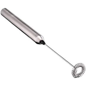 Milk Frother Handheld Electric Milk Foamer Portable Mini Mixer Machine Stainless Steel Touch Handheld Espresso Mixer Battery Operated Frother Coffee Stirrer Maker for Hot Chocolate Coffee