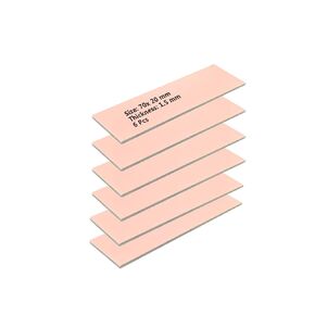 Thermal Pad for M.2 2280 NVMe SSD and DIY Electronic Components: Advanced Material Layer,Dimensions 70x20x1.5mm.Pink/White,Pack of 6
