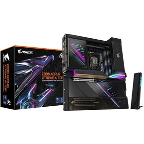 GIGABYTE Z890 AORUS Xtreme AI TOP Intel Core Ultra (Series 2) LGA 1851 Motherboard, E-ATX, DDR5, 4X M.2, PCIe 5.0, Thunderbolt 5, WIFI7, 10GbE LAN, EZ-Latch
