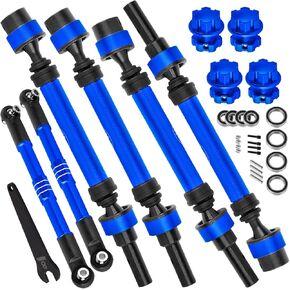 Steel Drive Shaft Axles Links Upgrades Part for 1/10 WideMaxx/X-Maxx,#89086-4,RC Steel #45 Driveshafts CVD w/Turnbuckles Camber Links,Red