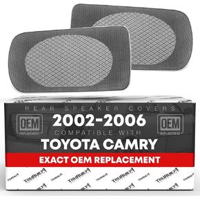Speaker Grille Replacement Set, Left and Right Side - Compatible with 2002-2006 Toyota Camry - Rear Speaker Grille Cover, Gray - OEM 04007-521AA-B0