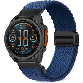 Quickfit 26mm Magnetic Braided Watch Bands Compatible with Garmin Tactix 8 51mm/Fenix 8 51 mm/7X Pro/7X/6X Pro/6X,Replacement Nylon Sport Strap for Enduro 3/Descent Mk3i/Instinct 2X in Kuwait