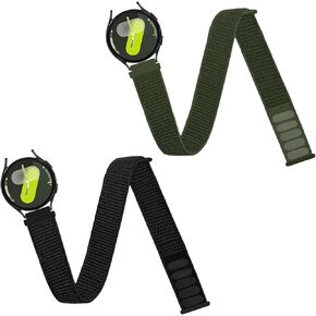 2 Pack 20mm Sport Ankle/Arm Band Compatibel with Samsung Galaxy Watch7/6/5/4/FE Band 44mm /Watch 5 Pro/Galaxy Watch 6 Classic Band 47mm 43mm/Watch 4 Classic Band,Elastic Nylon Arm Bands for Women Men