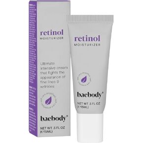 Baebody مصنوع في USA Retinol Cream للوجه - كريمة الوجه المضادة للشيخوخة للخطوط الدقيقة والتجاعيد - مع هدايا جوجوبا للزيت والفيتامين E - الجمال للنساء (50 مل/1.7 أوقية) in Kuwait