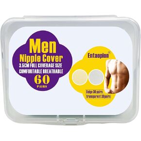 60Pairs(120piece) Nipple Covers for Men, Nipple Covers Men,Running Nipple Covers Men,nip Guards Running,nipeaze Men,Nipple Guard,Anti-Friction Guard, (Beige 30 Pairs Transparent 30pairs)