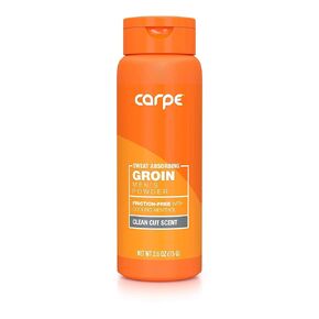 Carpe Sweat Absorbing Groin Powder (For Men) - Designed for Maximum Sweat Absorption - Mess and Friction Free, Stop Chafing