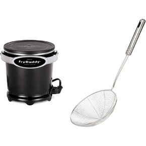 Presto FryDaddy Electric Deep Fryer + ExcelSteel Stainless Steel Strainer