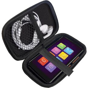 Compatible with Solo3 Mp3 Player Case, Lamshaw Hard Shell Travel and Storage Case Carrying Case Compatible for 24Six Solo3, Solo2 Mp3 Player (Black)