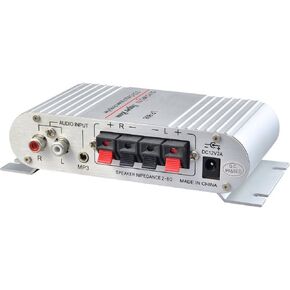 12V Mini Portable Wired HiFi Super Bass Amplifier for Mobile Phone MP3 PC with Volume Control Wall Charger Super Bass