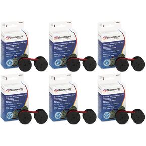 Artist Unknown 6 Pack Value Bundle DPSR3027 Compatible Calculator Ribbon, Black/Red