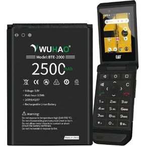 Wuhao for Cat S22 Flip Smartphone Pratect Battery تم ترقيته 2500 مللي أمبير في الساعة BTE-2000 بطارية 3.8 فولت