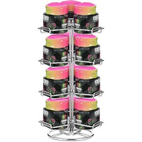 Pod Holder for Ninja Thirsty, 12 Flavor Pods Storage Rack Fit for Ninja Thirsti Sparkling Water Drink System WC1000 WC1001 Soda Maker- Chrome Coated Water Drops Organizer, Black
