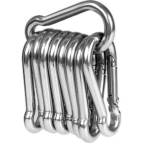 Escape The Indoors 10 x Snap Hooks, Carabiner Heavy Duty A2 MARINE GRADE Stainless Steel, Carabiner Snap Hook