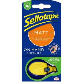 On-Hand Dispenser with Super Clear Tape, Both Hands Free for Crafting and Wrapping, Includes Refillable Dispenser & Extra Sticky Clear Tape (18mm x 15m) in Saudi Arabia