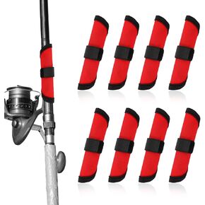 BOXOB 8pcs Fishing Lure Covers, 5.91 Inch Fishing Hook Covers Fish Pole Sleeve Fish Bait Gloves Protectors Rod Armour Lure Shield Wraps Essential Gear for Fishermen Gift