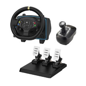 DOYO Racing Wheel with Pedals and Shifter, 1080° Gaming Racing Wheel, Hall Effect Pedals, Vibration Feedback, Paddle Shifters, Steering Wheel for PC, Xbox One, Xbox Series X|S, PS3 and Switch