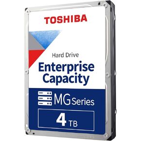 Toshiba 4TB Enterprise Internal Hard Drive – MG Series 3.5" SATA HDD for Server, Storage, 24/7 Operation, Hyperscale, Cloud (MG04ACA400E)