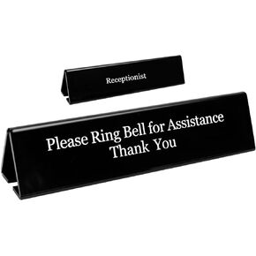 UCEC Desk Bell for Service ، علامة جرس الخاتم ، جرس عشاء للداخل ، اتصل على Bell & Double-Side ، من فضلك رنين علامة الجرس ، لا توجد علامة استقبال ، جرس الاستقبال للمطاعم في مدارس الفنادق.