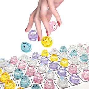 Raised Keyboard Stickers for Long Nails - Comfortable Typing Keyboard Covers for Typing and Gaming Using on Laptop PC Computer Notebook Desktop (Pudding Shape 20 pcs)